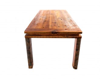 Reclaimed Pine Dining Table with Bench
